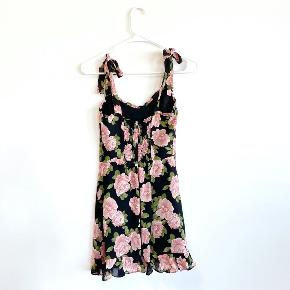 Size 0 Reformation Christine Floral Ruffle Rosalia Mini Dress - Picture 4 of 6